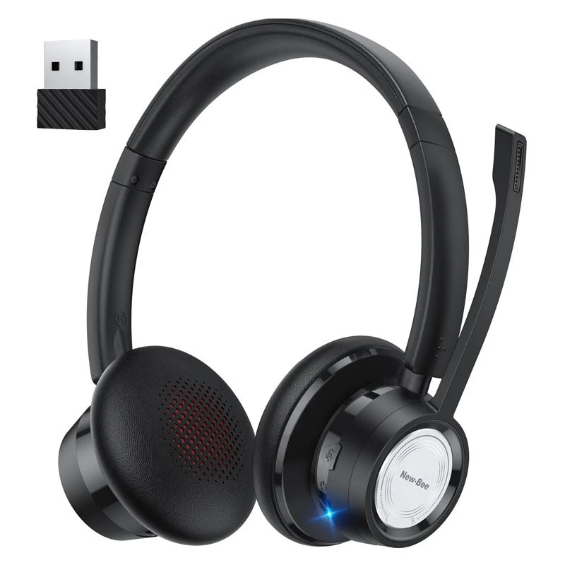 Wireless Call Center Headphones with Mic