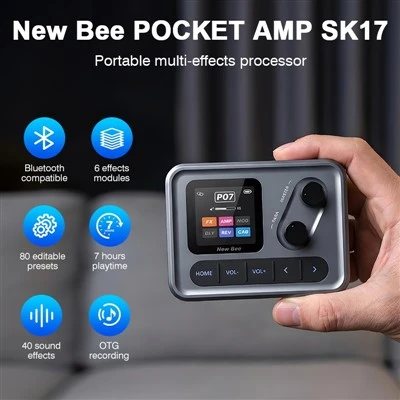 דוושת מולטי אפקטים גיטרה חדשה Bee SK17